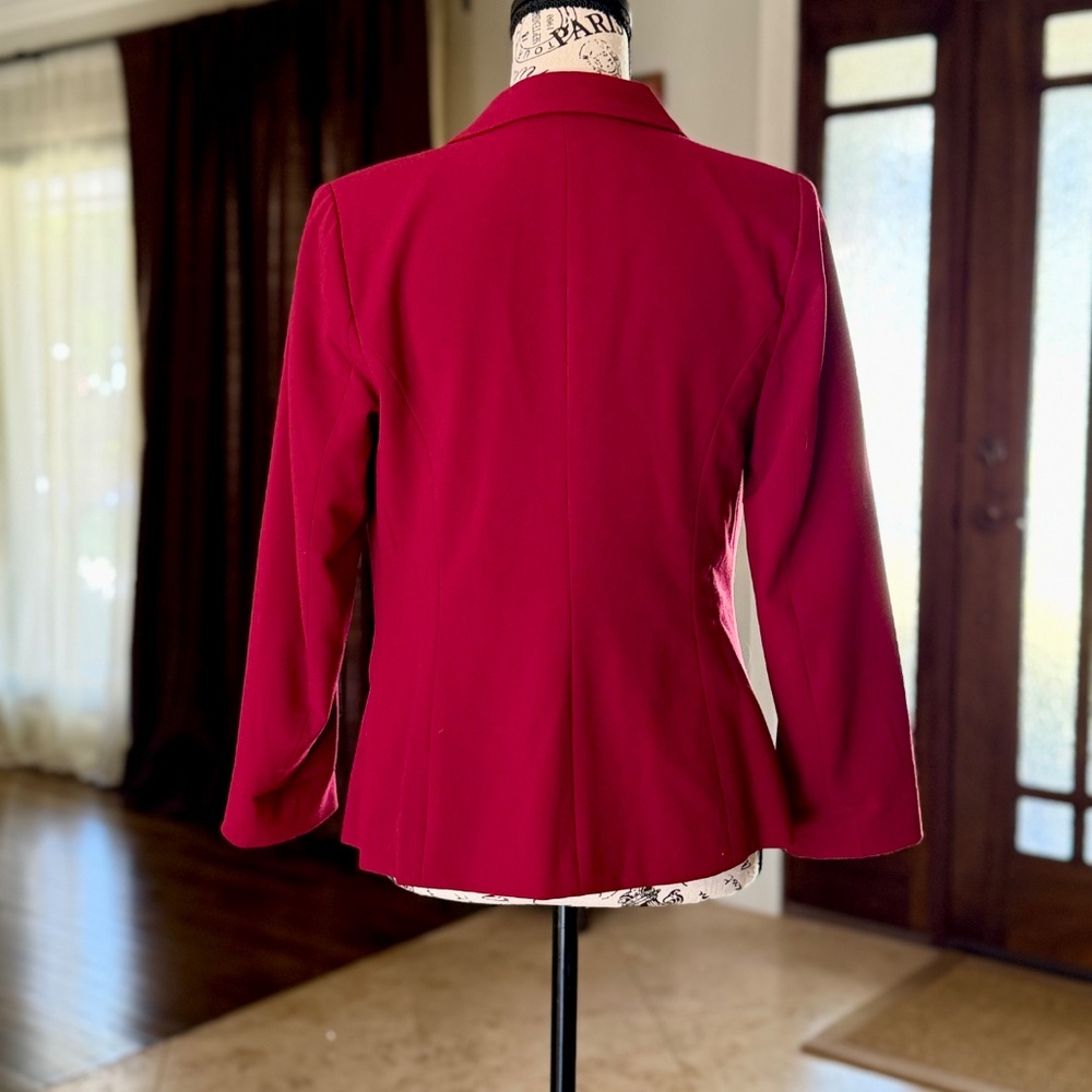 KENSIE | Casual Work Blazer in Dark Red, Size Small - Picture 2 of 5